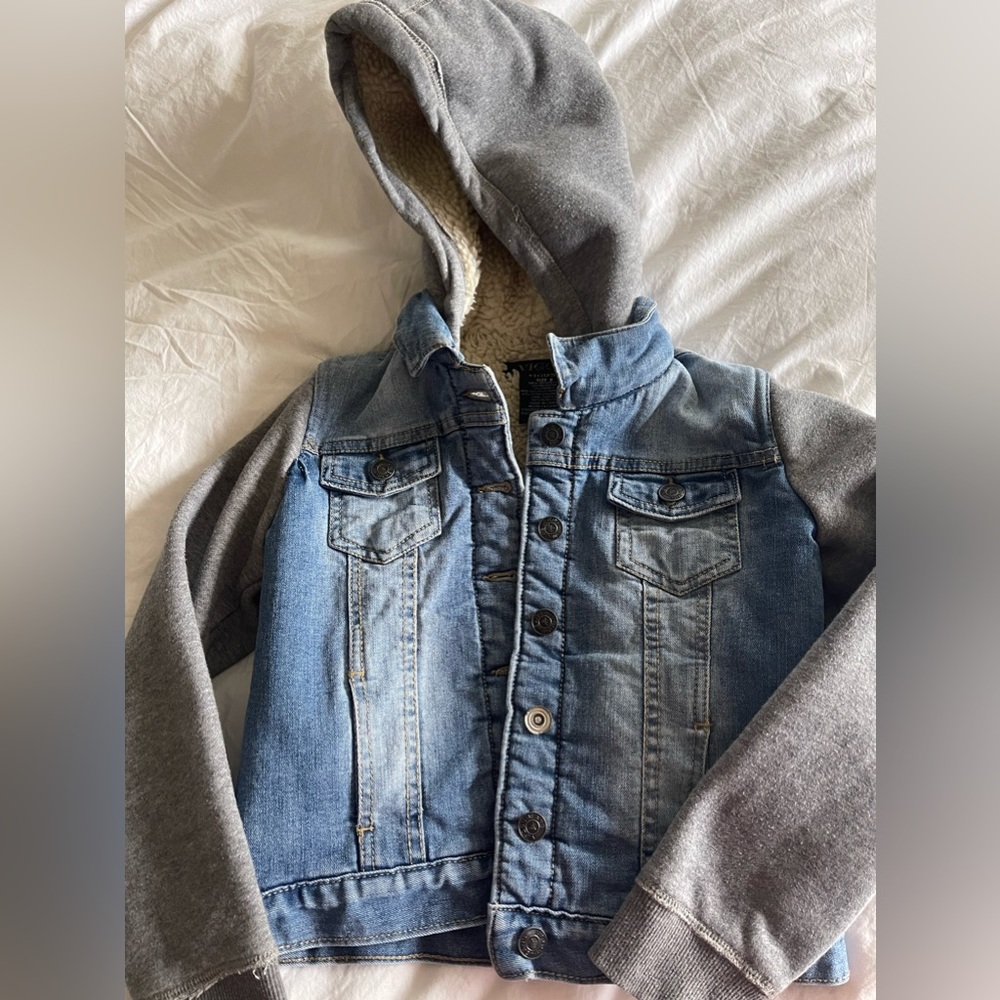 Girls fur lined jean jacket